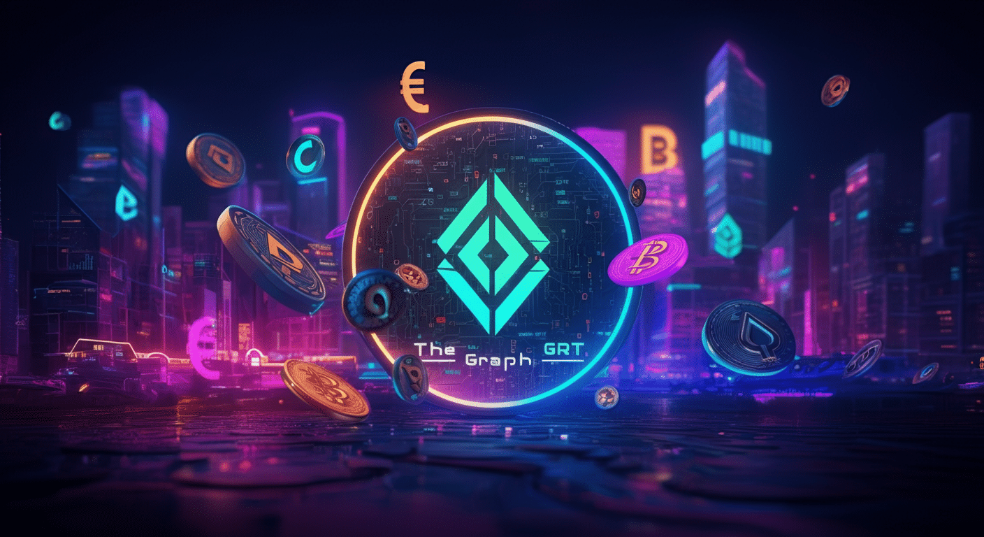 Eye-catching visual of The Graph GRT and cryptocurrency vibes