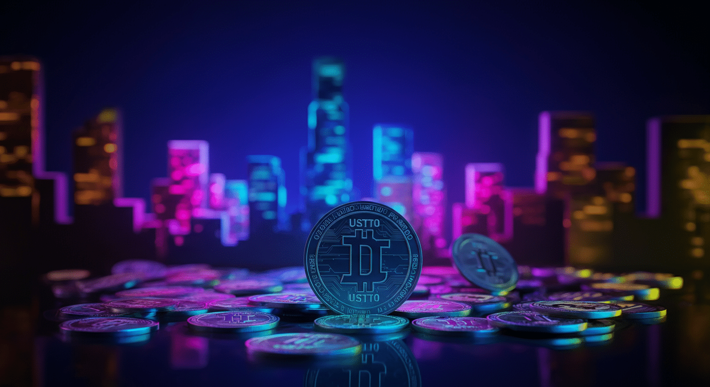 Eye-catching visual of USDT0  and cryptocurrency vibes
