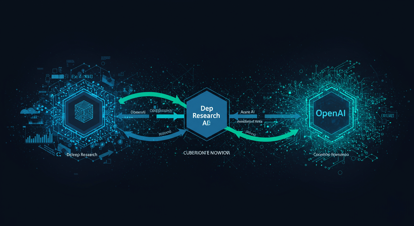 Future potential of Deep Research, Azure AI, OpenAI
 represented visually