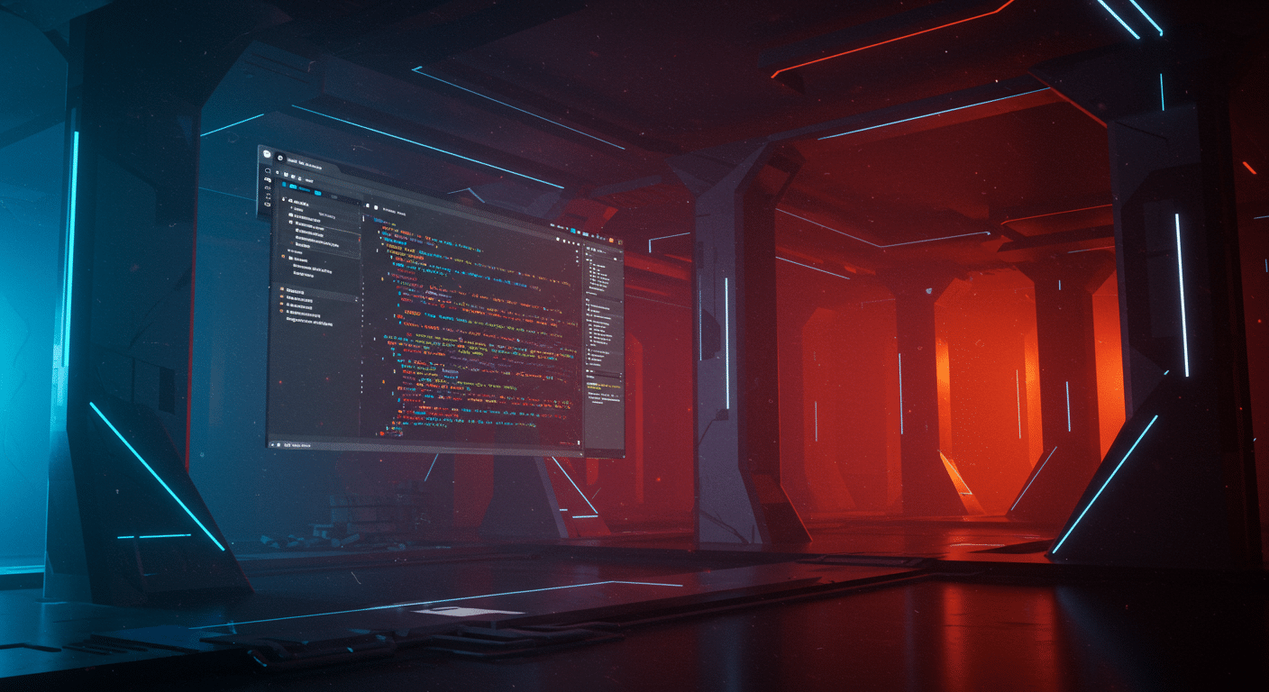 Eye-catching visual of agentic IDE, AI coding, Windsurf
 and  AI technology vibes