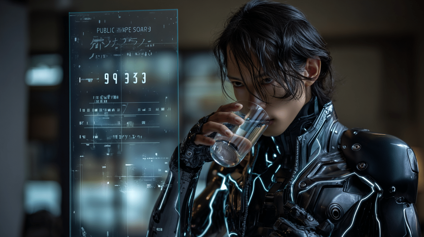 Man checking monitor