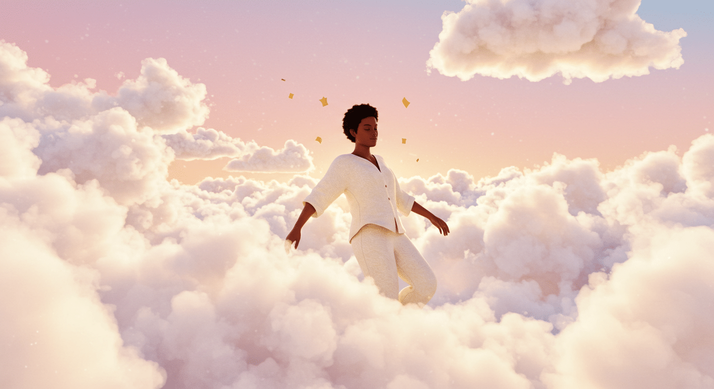 Eye-catching visual of sleep support+, sleep, experience
 and  lifestyle vibes