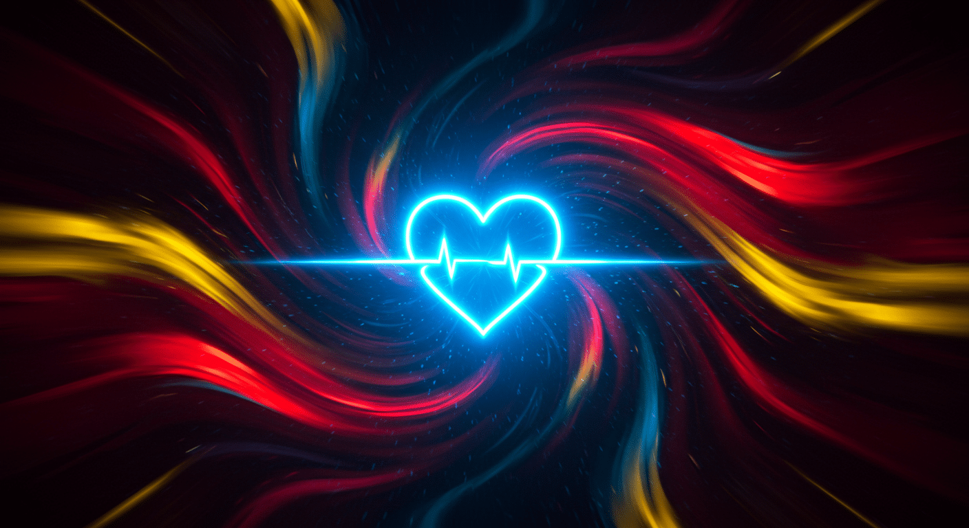 Eye-catching visual of heart, health
 and lifestyle vibes