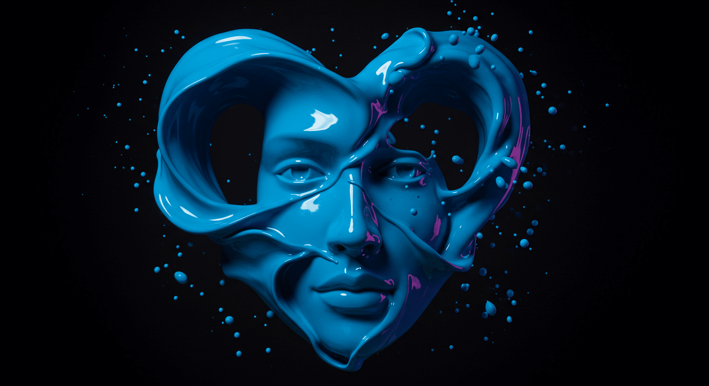Eye-catching visual of face, shape
 and lifestyle vibes
