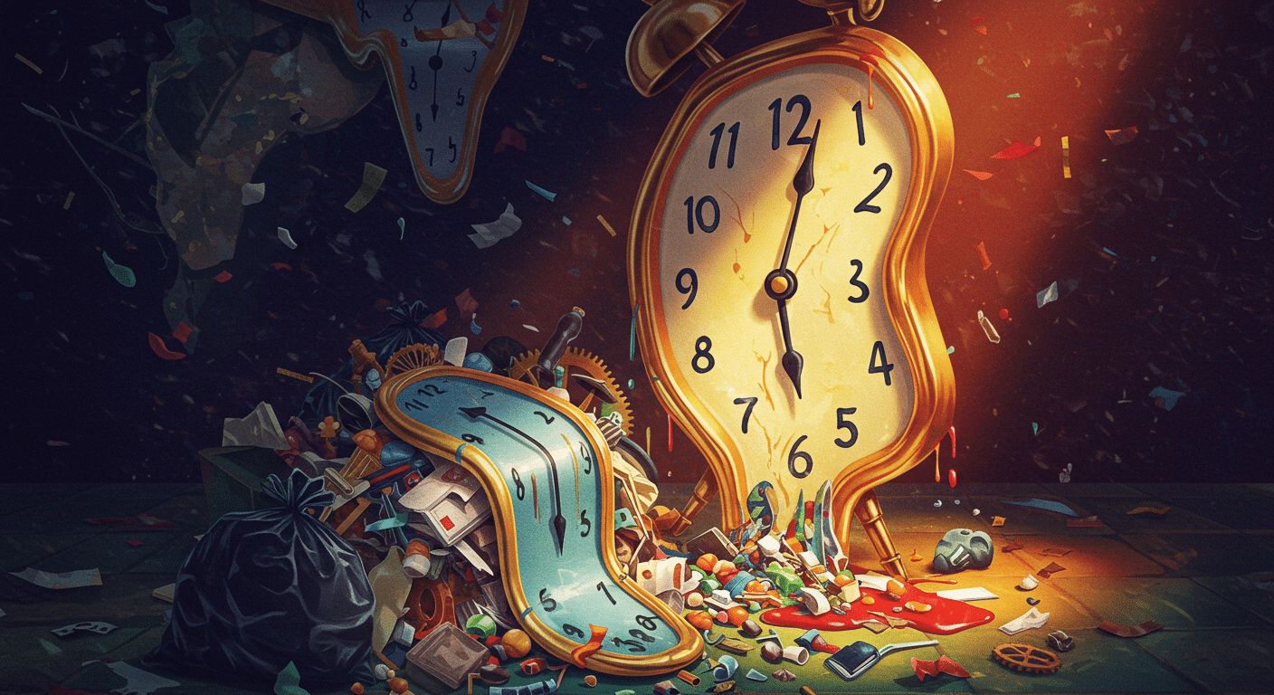 Eye-catching visual of Time, Waste
 and lifestyle vibes