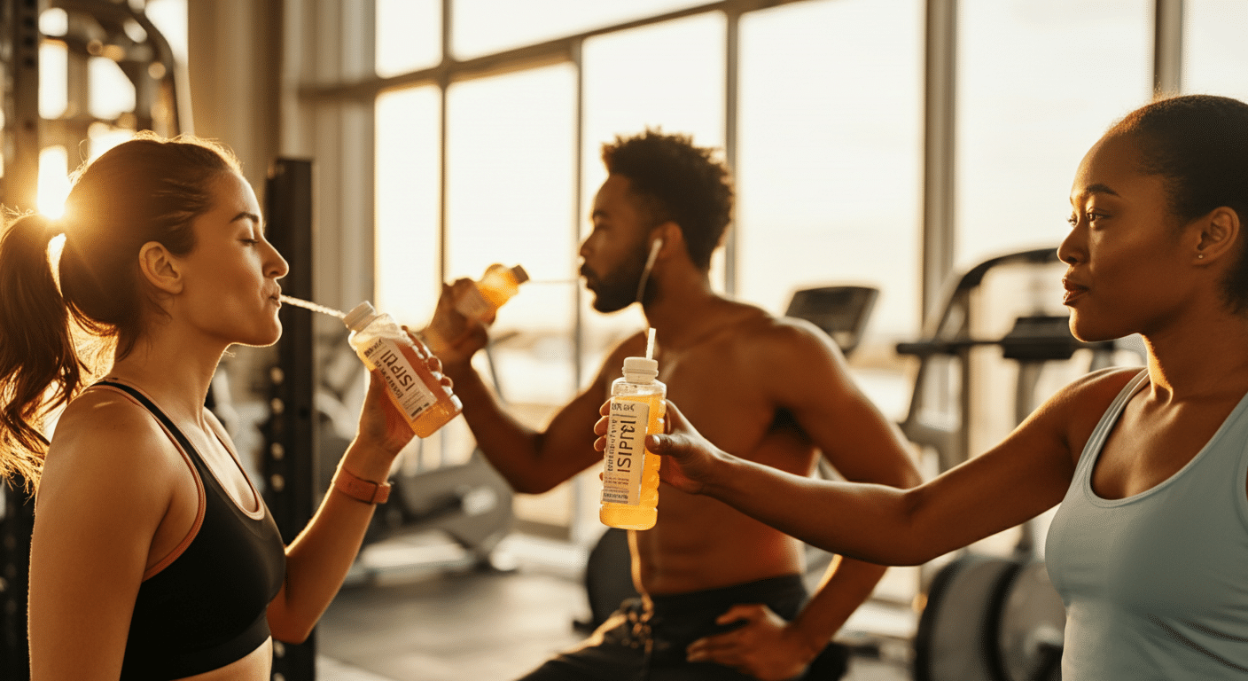 Visual intro to Hydration Trends  
Electrolyte Drinks  
Wellness Hydration and modern lifestyle concept
