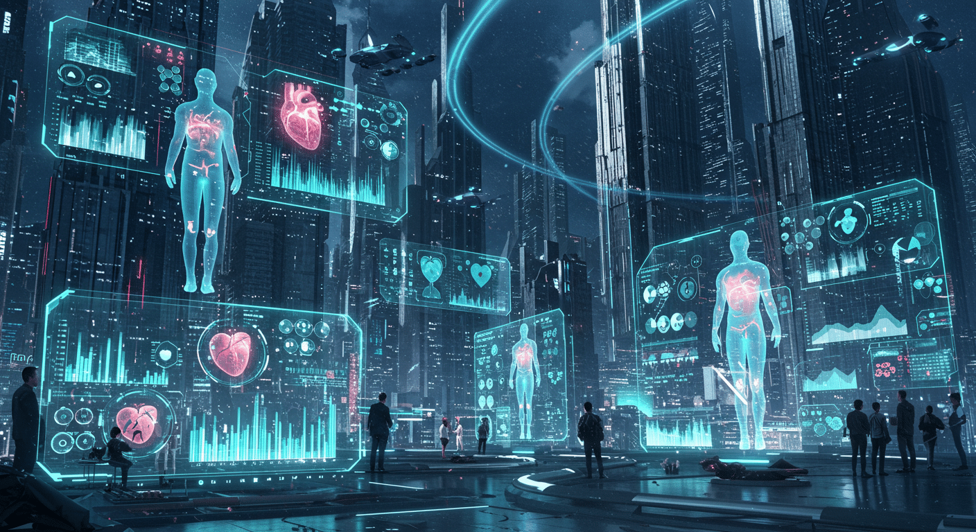 Future potential of heart, health
 represented visually