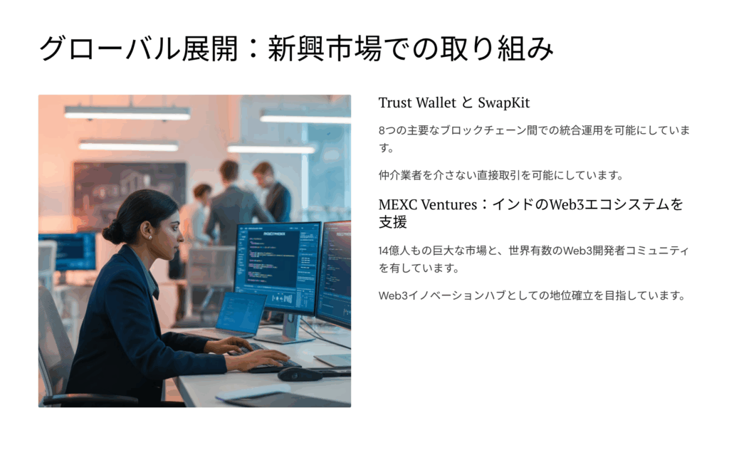 グローバル展開：新興市場での取り組み