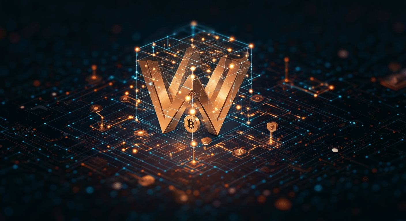 Arbitrum Bridged WBTC (Arbitrum One) WBTC technology and blockchain network illustration