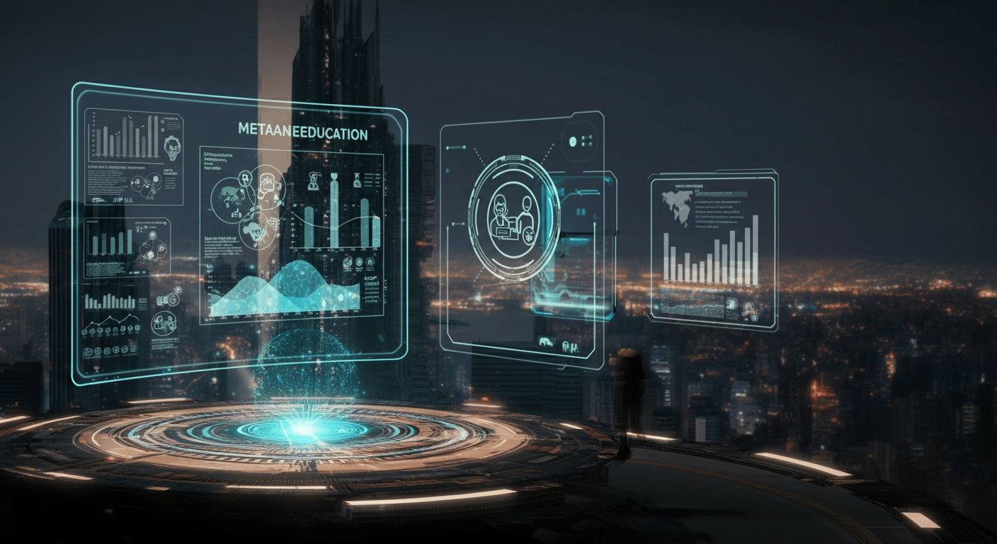 Future potential of ゲーム以外のメタバース活用例（教育・医療・不動産など） represented visually