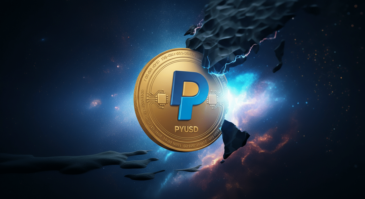 Eye-catching visual of PayPal USD PYUSD and cryptocurrency vibes