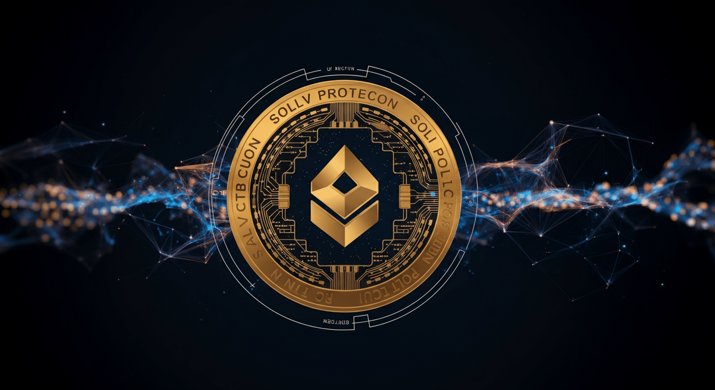 Solv Protocol SolvBTC.BBN SOLVBTC.BBN technology and blockchain network illustration