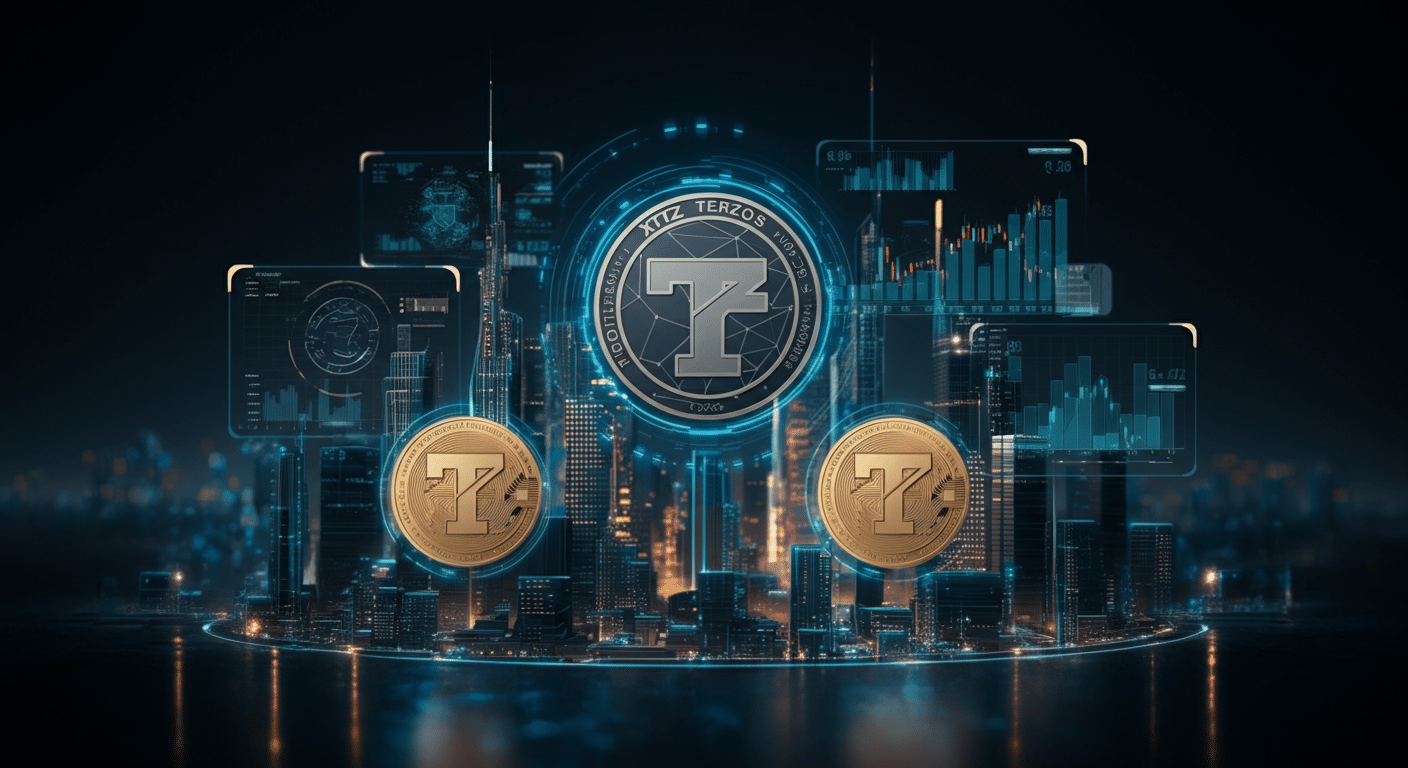 Future potential of Tezos XTZ represented visually