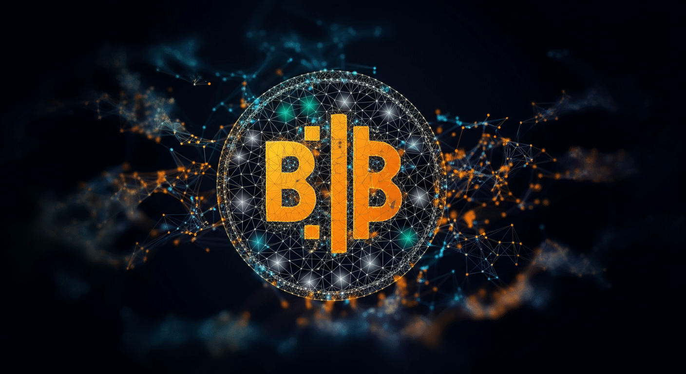 Wrapped BNB WBNB technology and blockchain network illustration