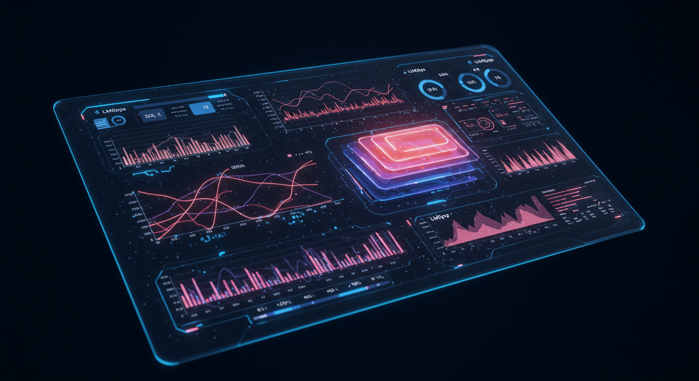 LLMOps (LLM運用最適化) AI technology illustration
