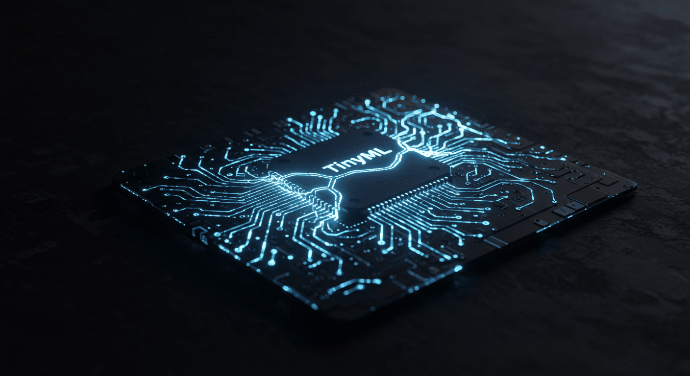 Eye-catching visual of TinyML and AI technology vibes