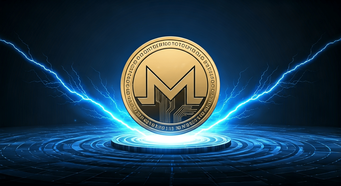 Monero XMRの世界観と仮想通貨らしさが伝わるビジュアル
