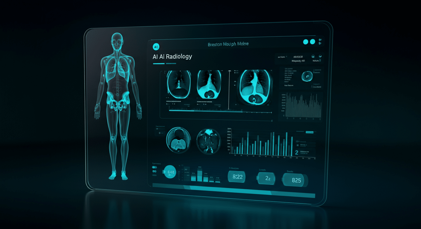 Future potential of AI and Medical Diagnosis (AI Radiology) represented visually