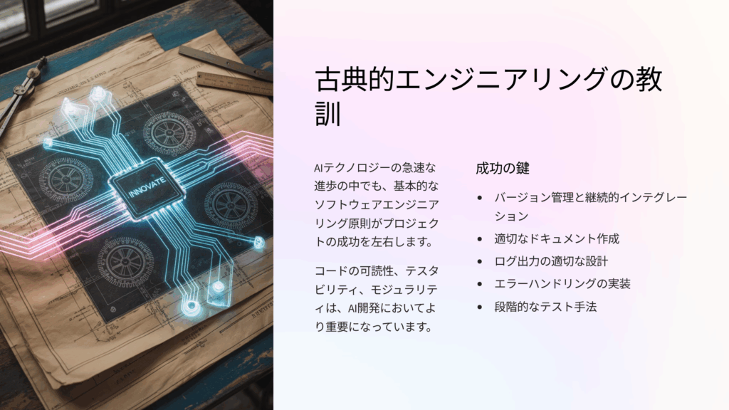 2. AI時代でも通用する古典的エンジニアリングの教訓