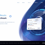 A modern and futuristic AI interface as the main header image for Genspark AI. It features a search bar and results display, with a blue and purple gradient background. The image includes the 'Genspark AI' logo and displays a professional and sophisticated design.