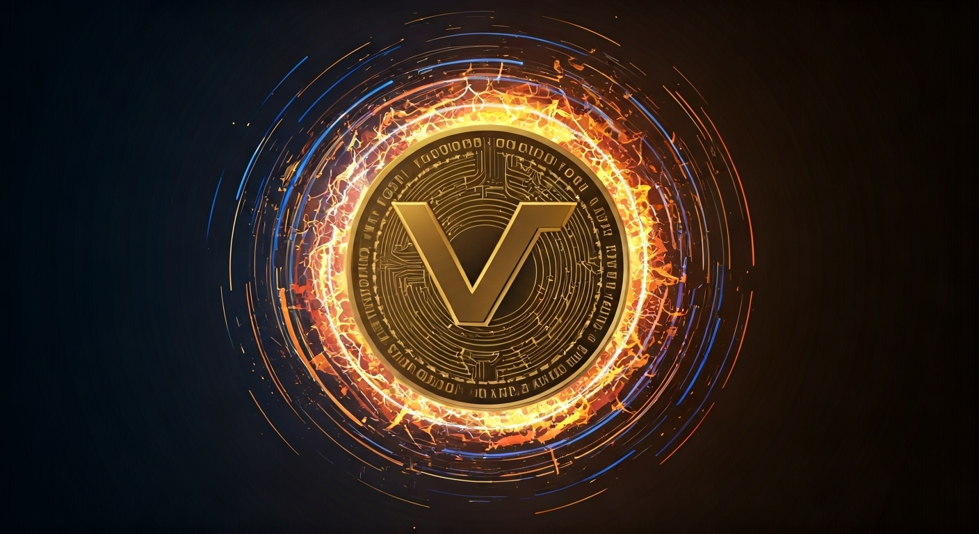 VeChain VETの世界観と仮想通貨らしさが伝わるビジュアル