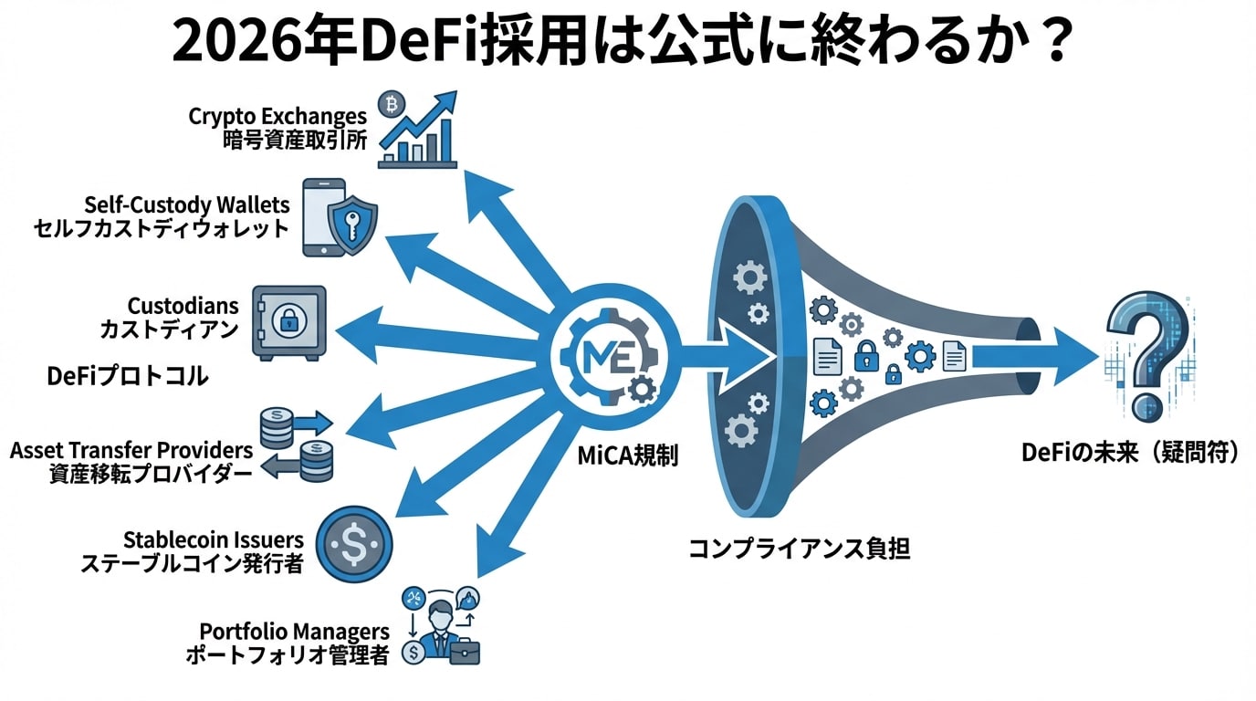 DeFiの未来とMiCA規制の影響とは？2026年の暗号資産市場を分析