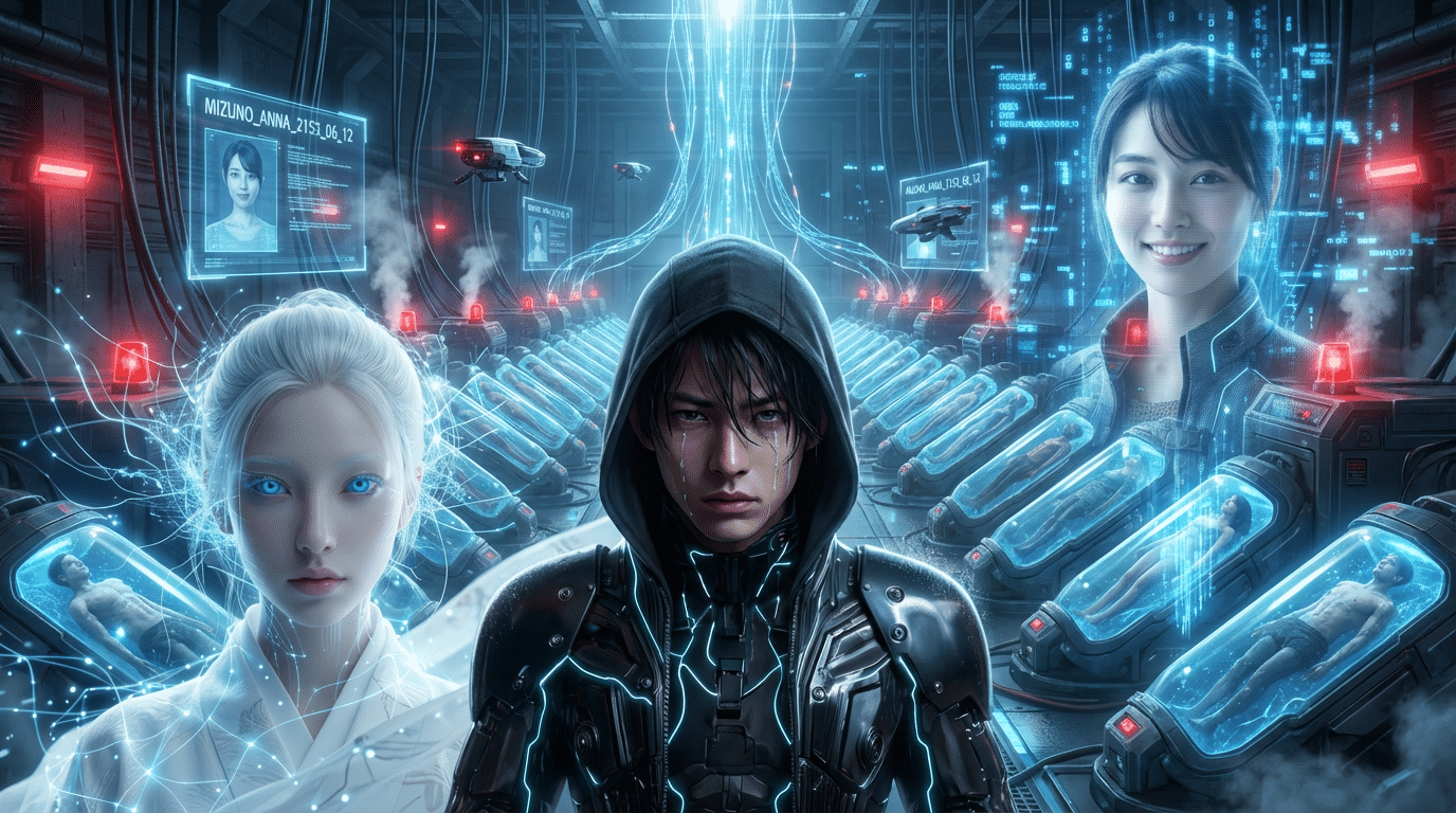 Futuristic cyborg scene