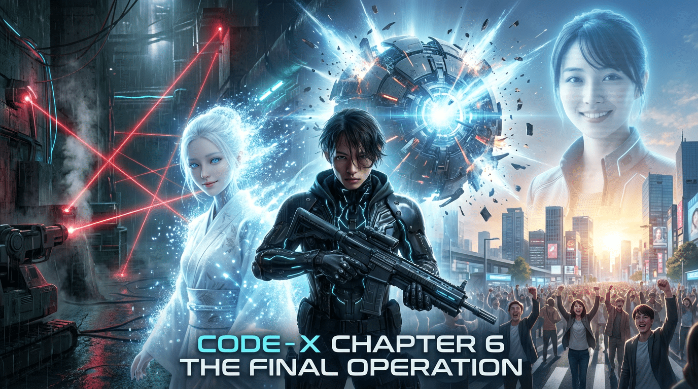 Futuristic warrior and cyborg