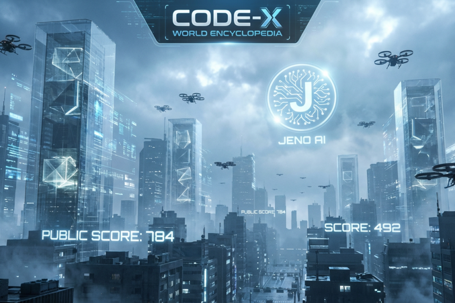 未来的な都市とドローン